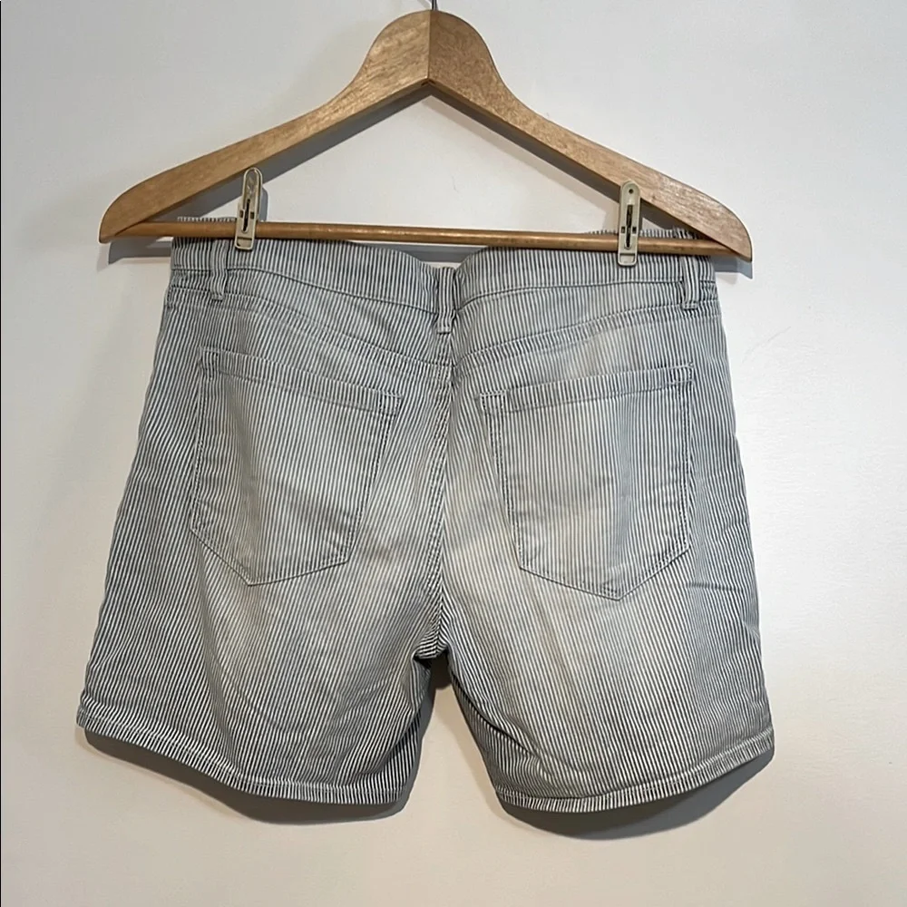 LOFT Women's Striped Denim Jean Shorts